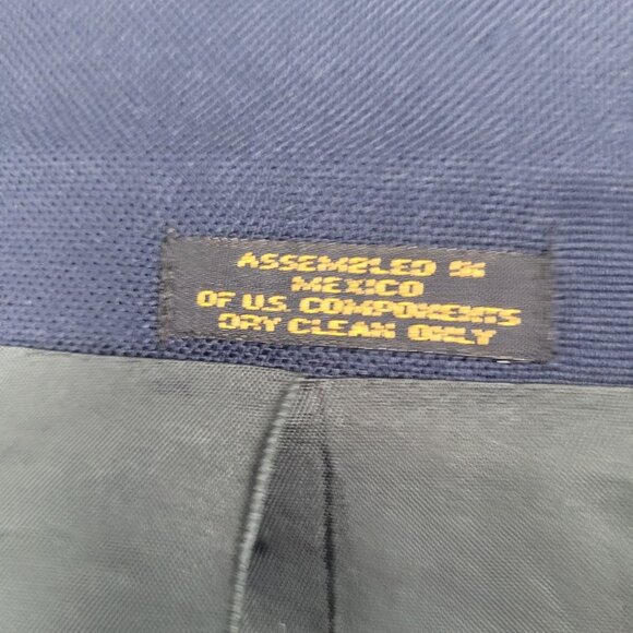 Trophy Club Navy 2 Gold Button Single Vented Notch Blazer Sport Coat 43R - Picture 15 of 15